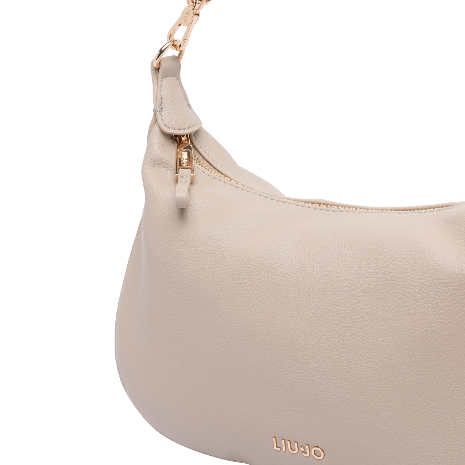 Liu •jo Zip-detail Curved Bag In Sand