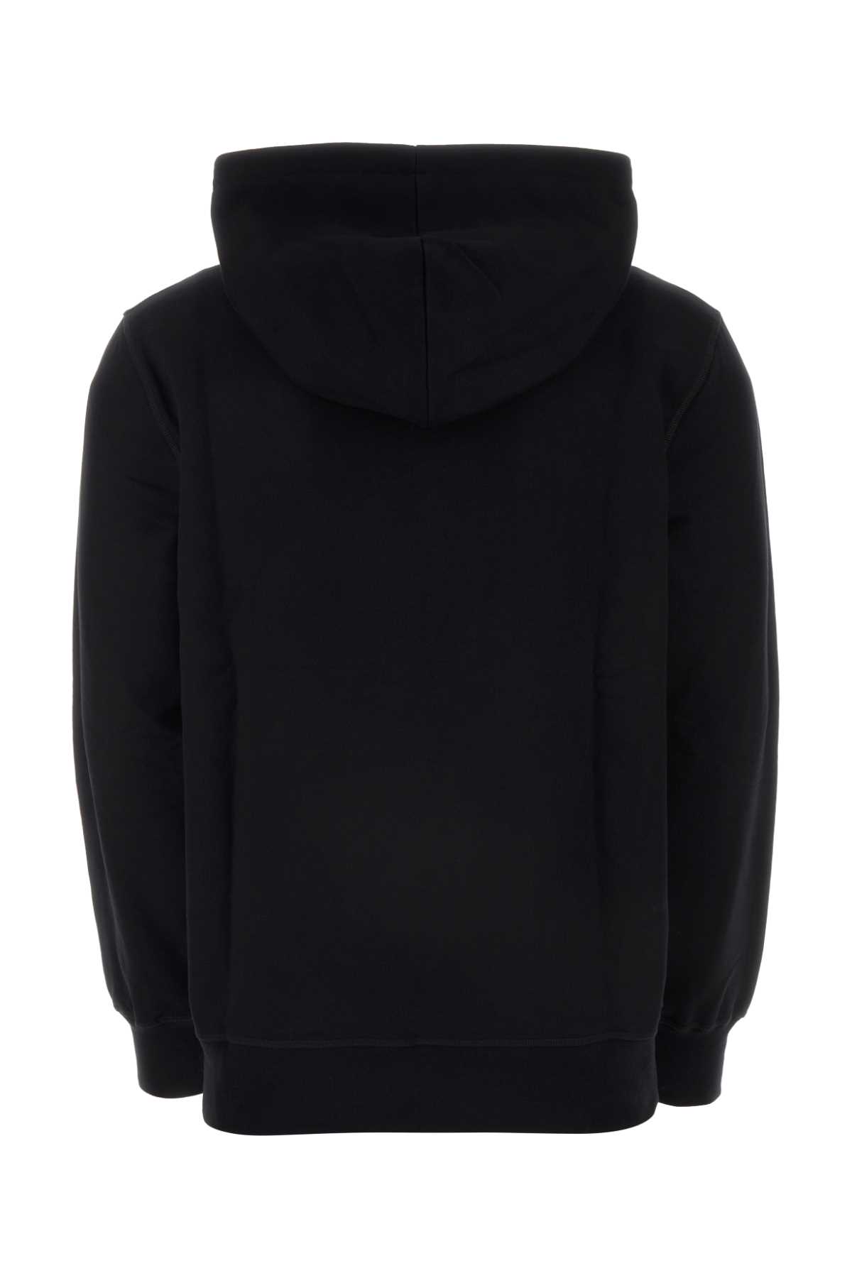 Shop Alexander Mcqueen Black Cotton Sweatshirt In Blacklustred