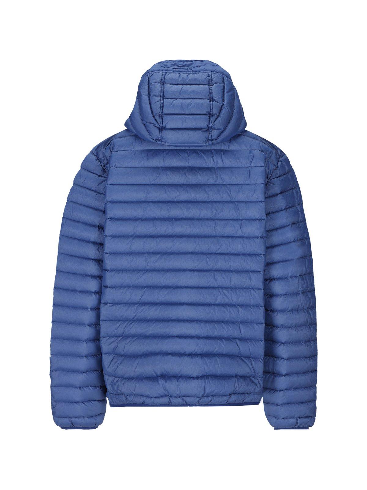 Shop Stone Island Junior Logo Patch Padded Jacket In Bright Blue