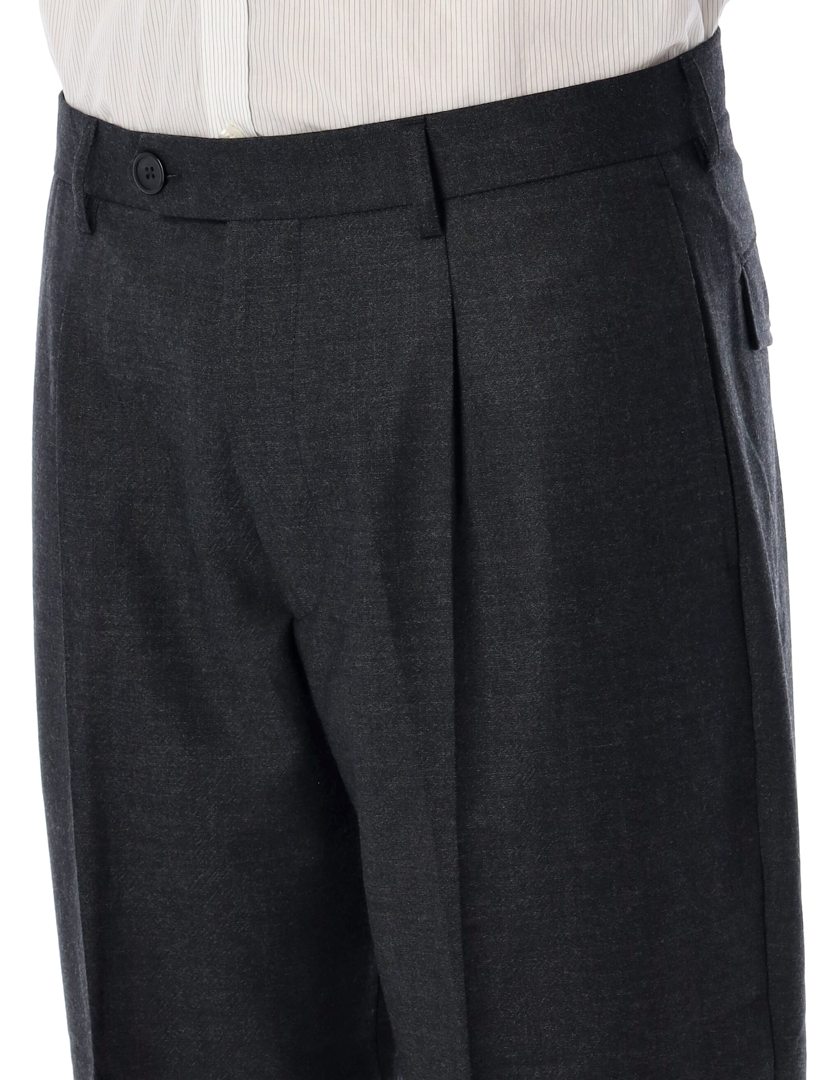 Shop Mfpen Formal Trousers In Dark Grey