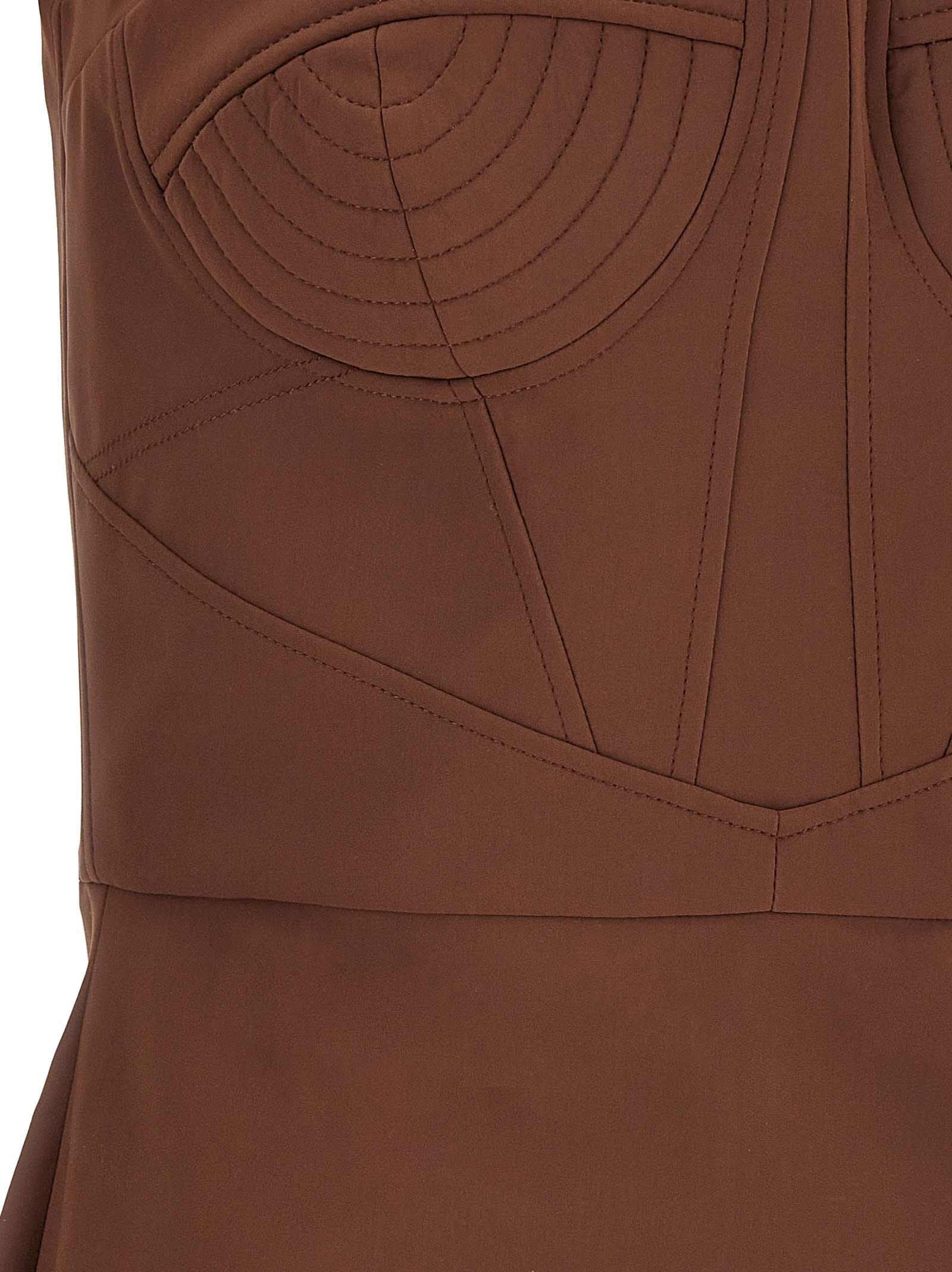 Nensi Dojaka 'maddie' Fitted Silhouette Mini Length Dress In Brown