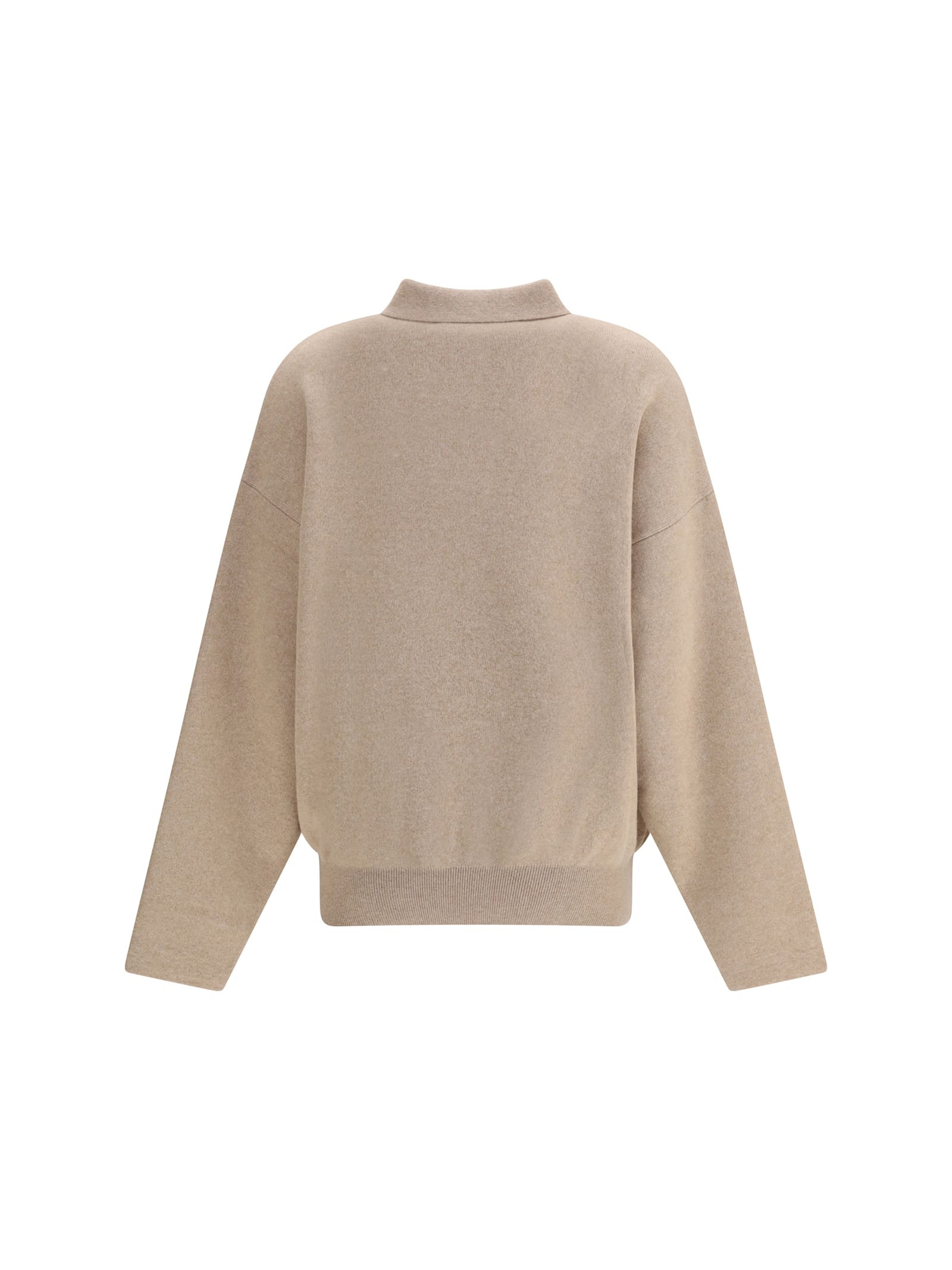 Jacquemus Polo Collar Knitwear With Ribbed Cuffs And Hem In Multi