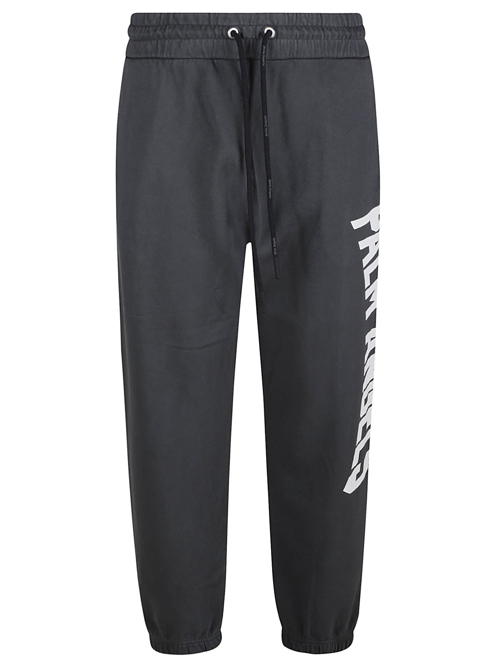 Shop Palm Angels Pa City Washed Trousers In Dark Grey/white