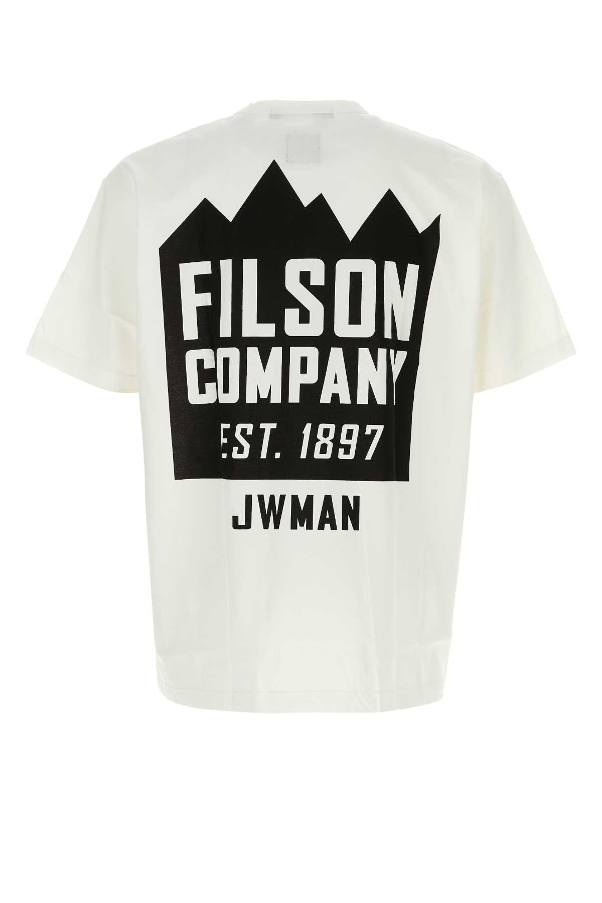 Junya Watanabe Crew Neck Short Sleeve Graphic Print T-shirt In Neutral