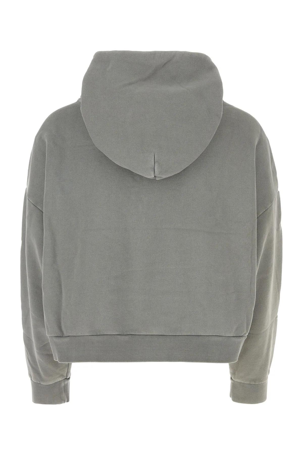 Shop Entire Studios Grey Cotton Oversize Sweatshirt