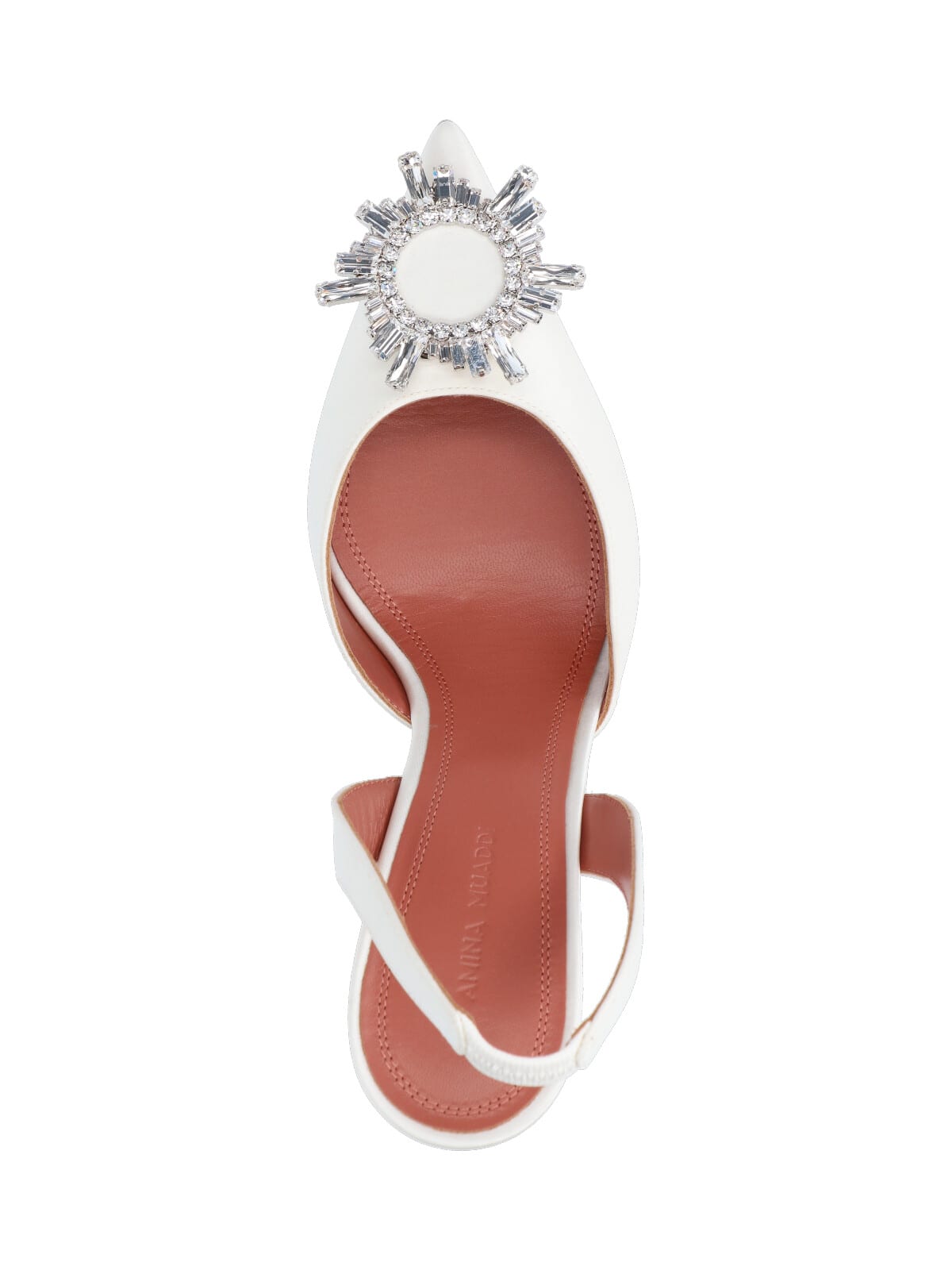 Amina Muaddi Begum Slingback Pumps In White