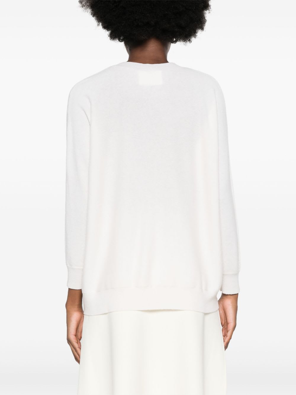 Lisa Yang White Cashmere Knitted Sweater In Multi