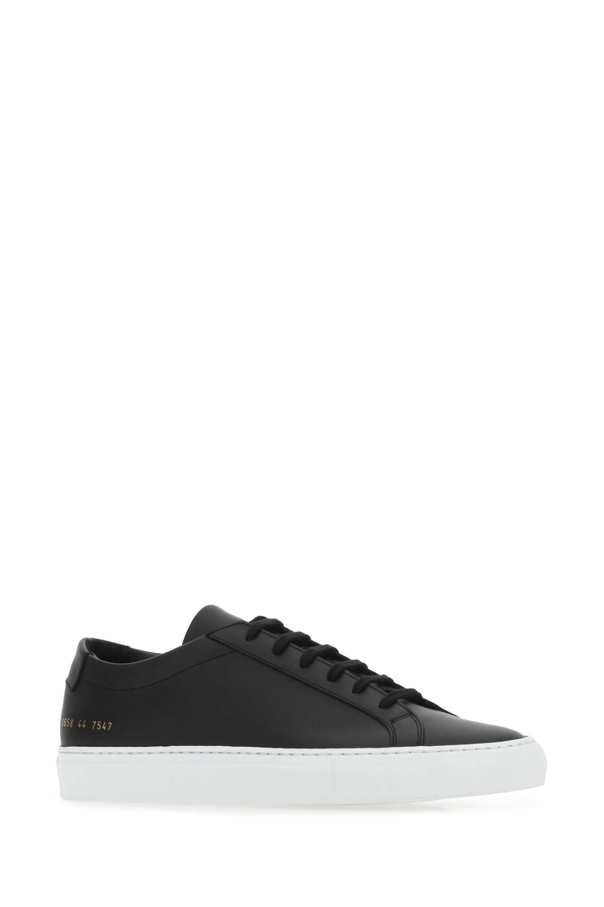Common Projects Black Leather Achilles Trainers