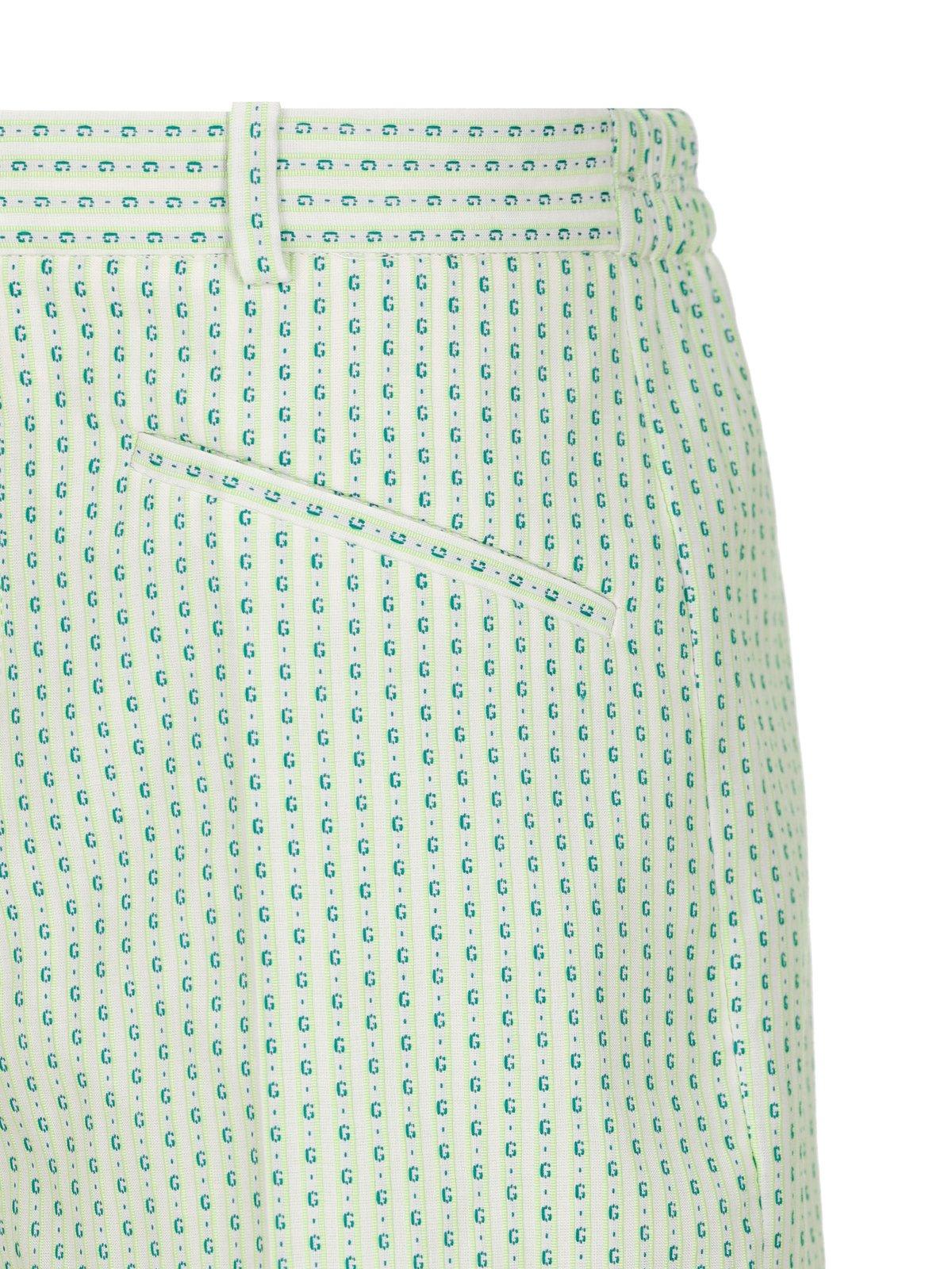 Shop Gucci Button Detailed Striped Shorts