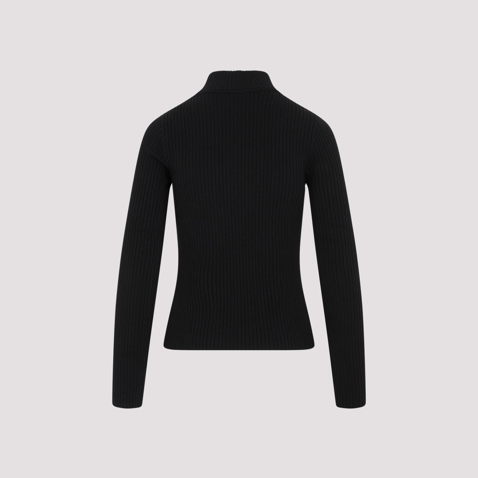 Courrèges Courreges Women Reedition Knit Long Sleeves Top In Black