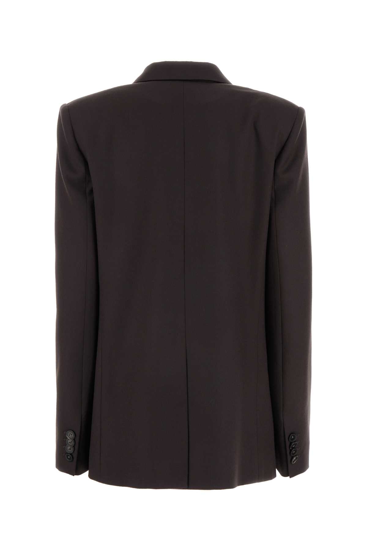 Shop Stella Mccartney Chocolate Flannel Blazer In Darkchocolate