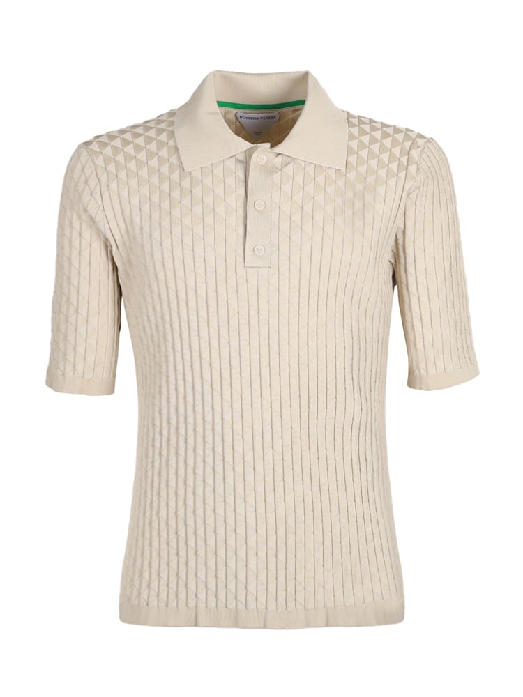 Bottega Veneta Cotton Jersey Polo Shirt With Overlock Stitch