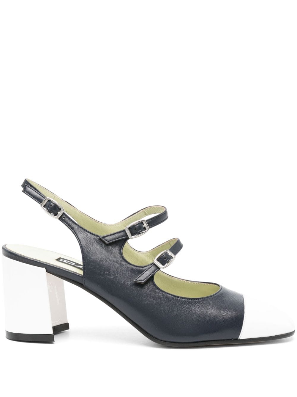 Carel Papaya Leather Slingback Pumps In Blue