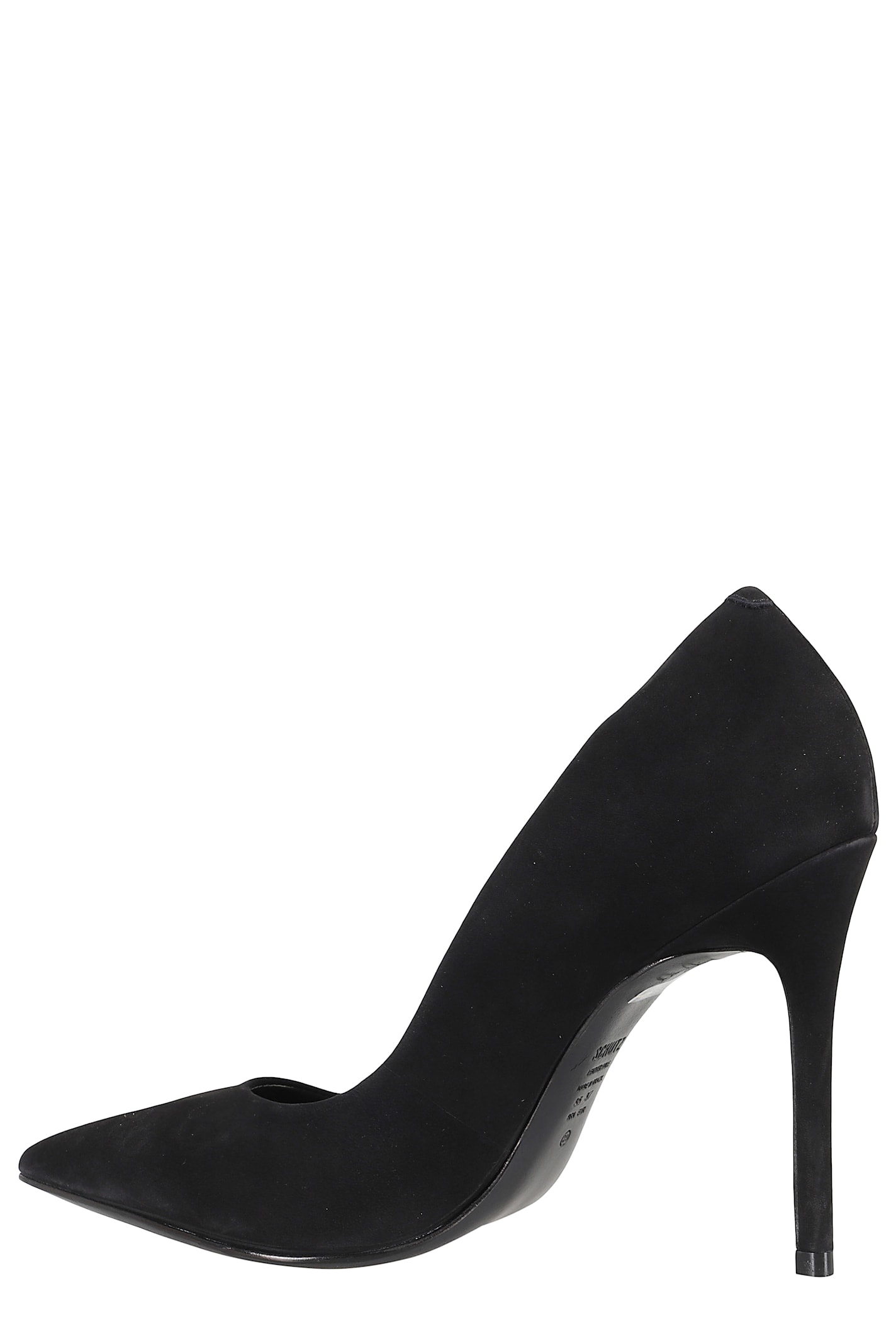 Schutz Pointed-toe Black Suede Pumps In Black