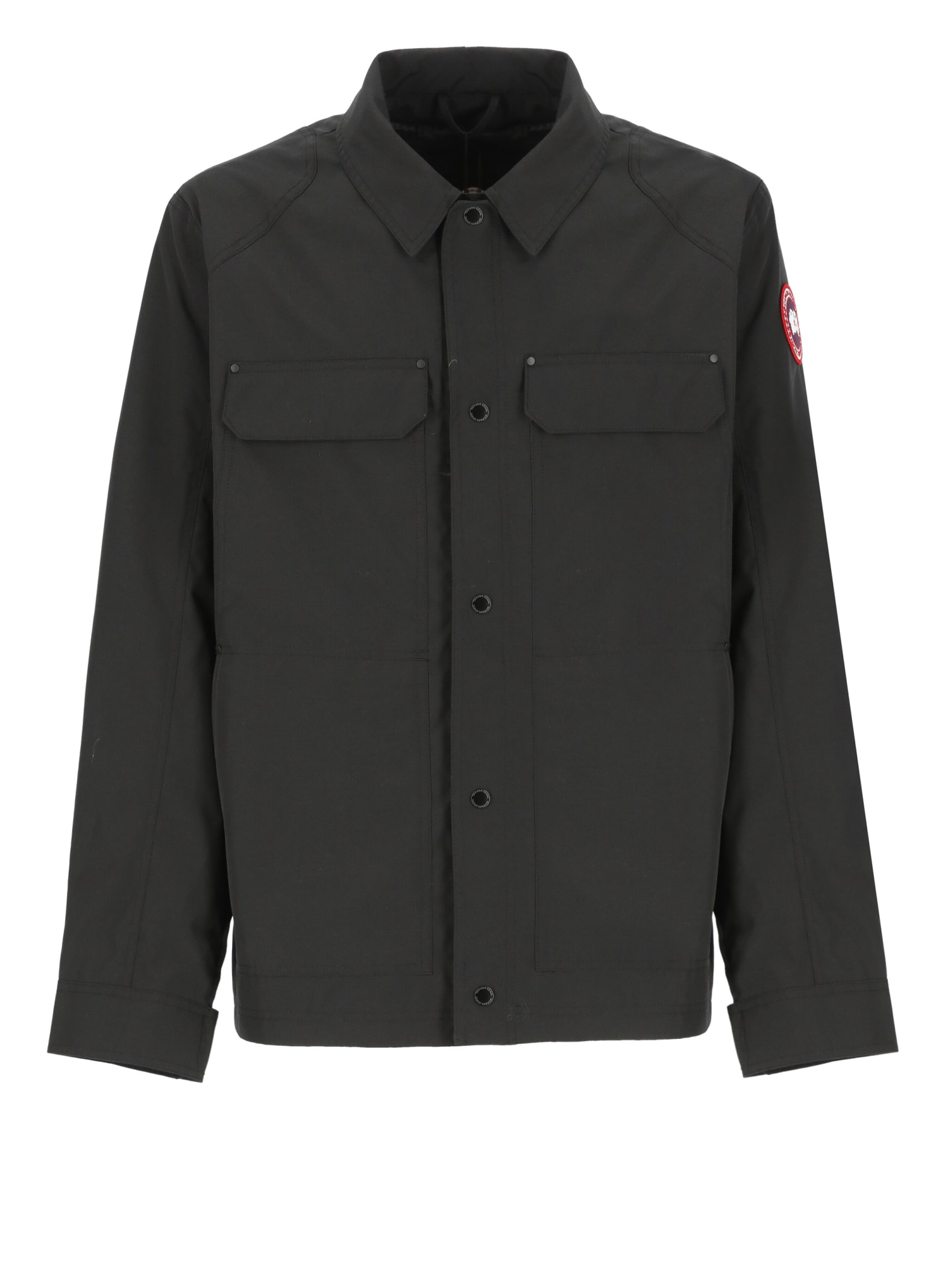 Shop Canada Goose Burnaby Jacket In Black