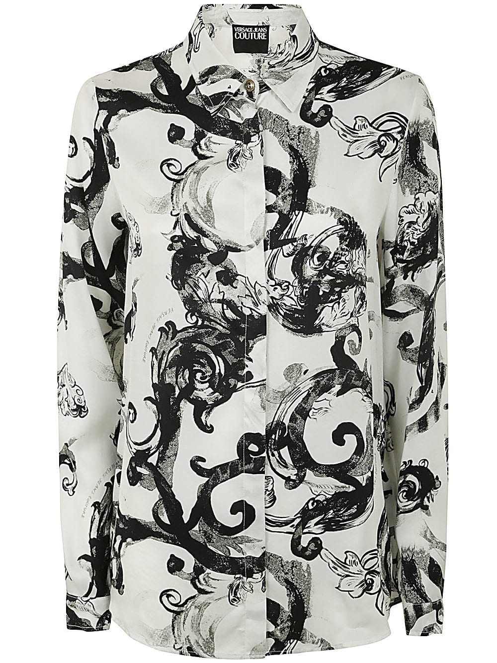 Versace Jeans Couture Baroque Printing Shirt In White