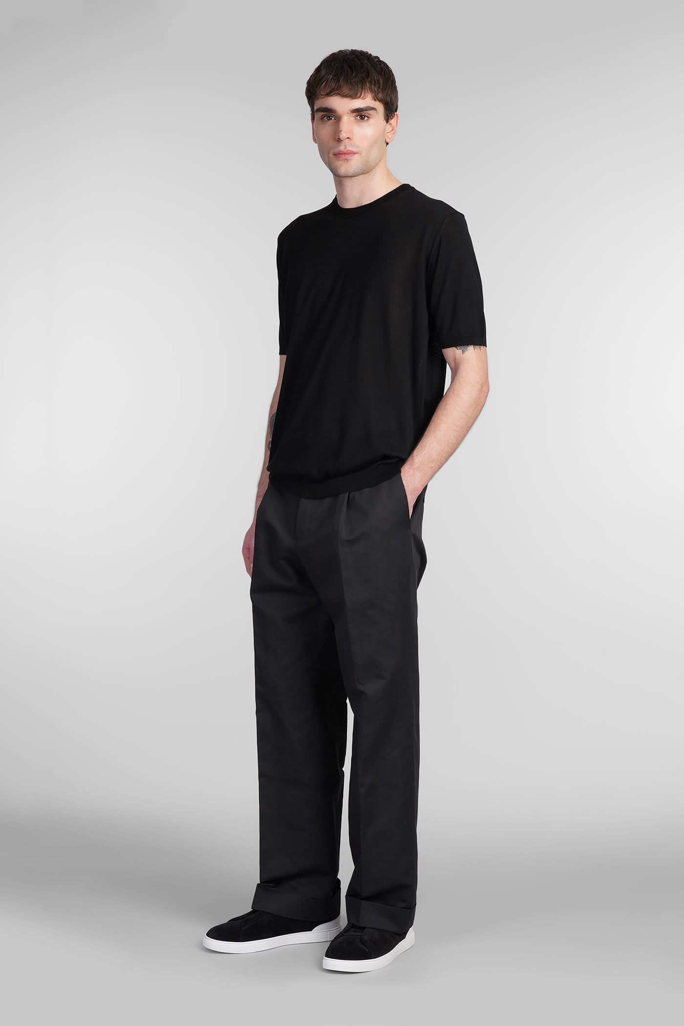 Roberto Collina Knit T-shirt In Black