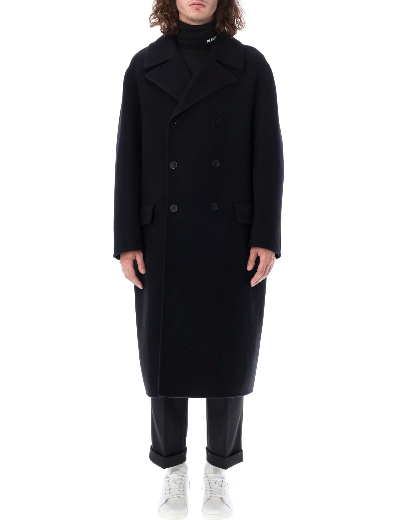 JIL SANDER DOUBLE-BREASTED FELTED COAT