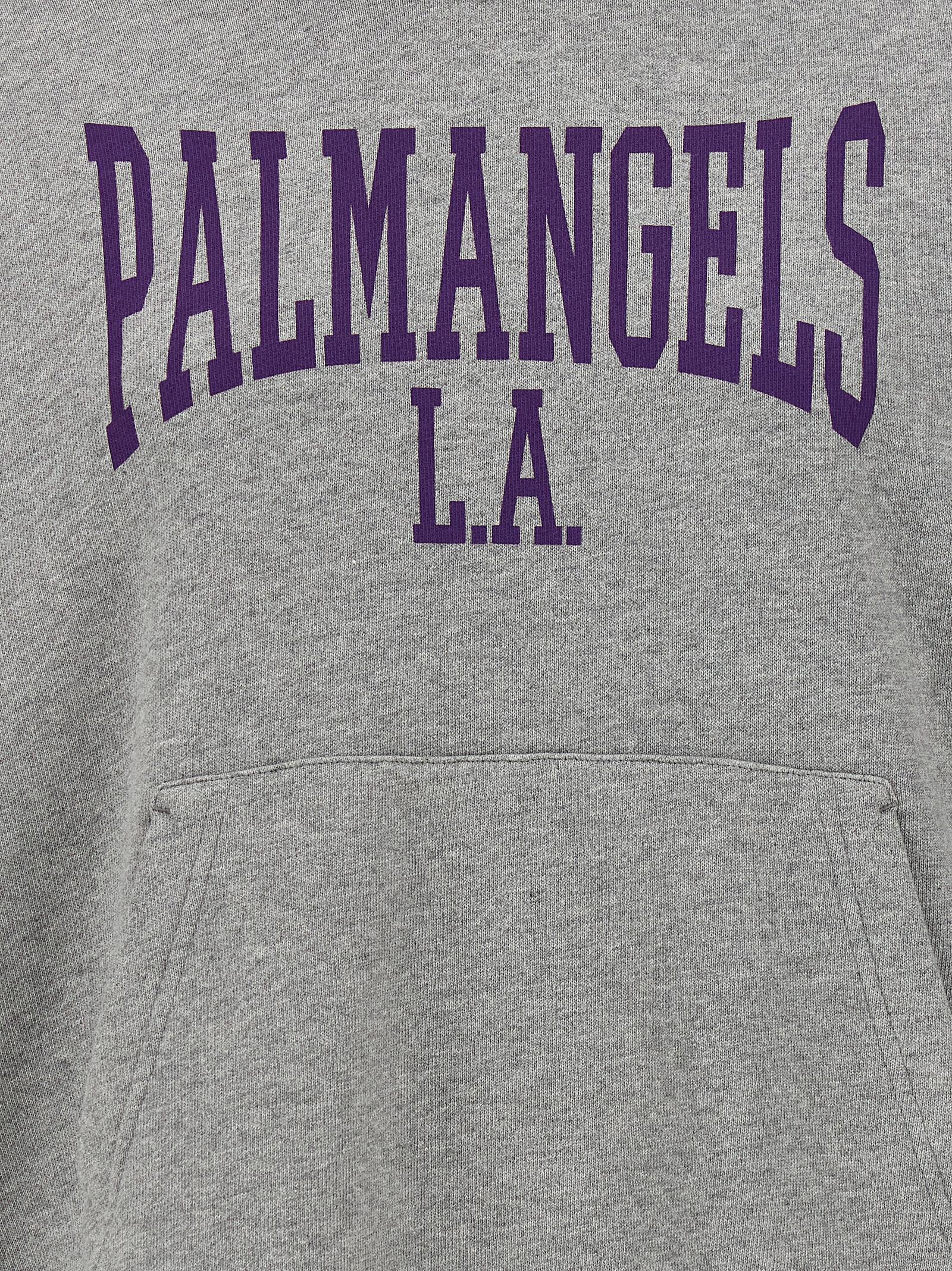 Shop Palm Angels College Classic Hoodie In Gray