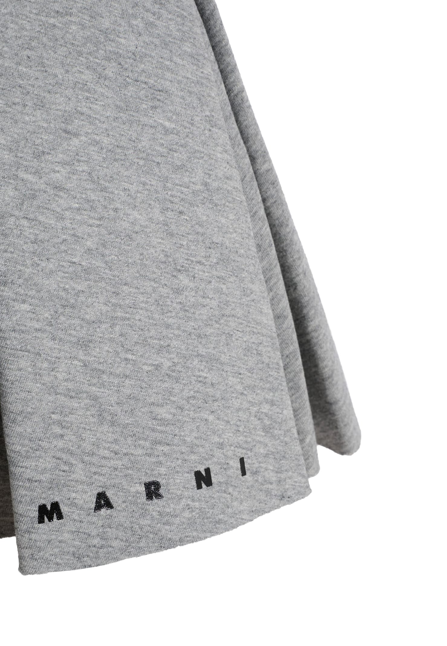 Marni Grey Skirt For Girl Withlogo In Gray