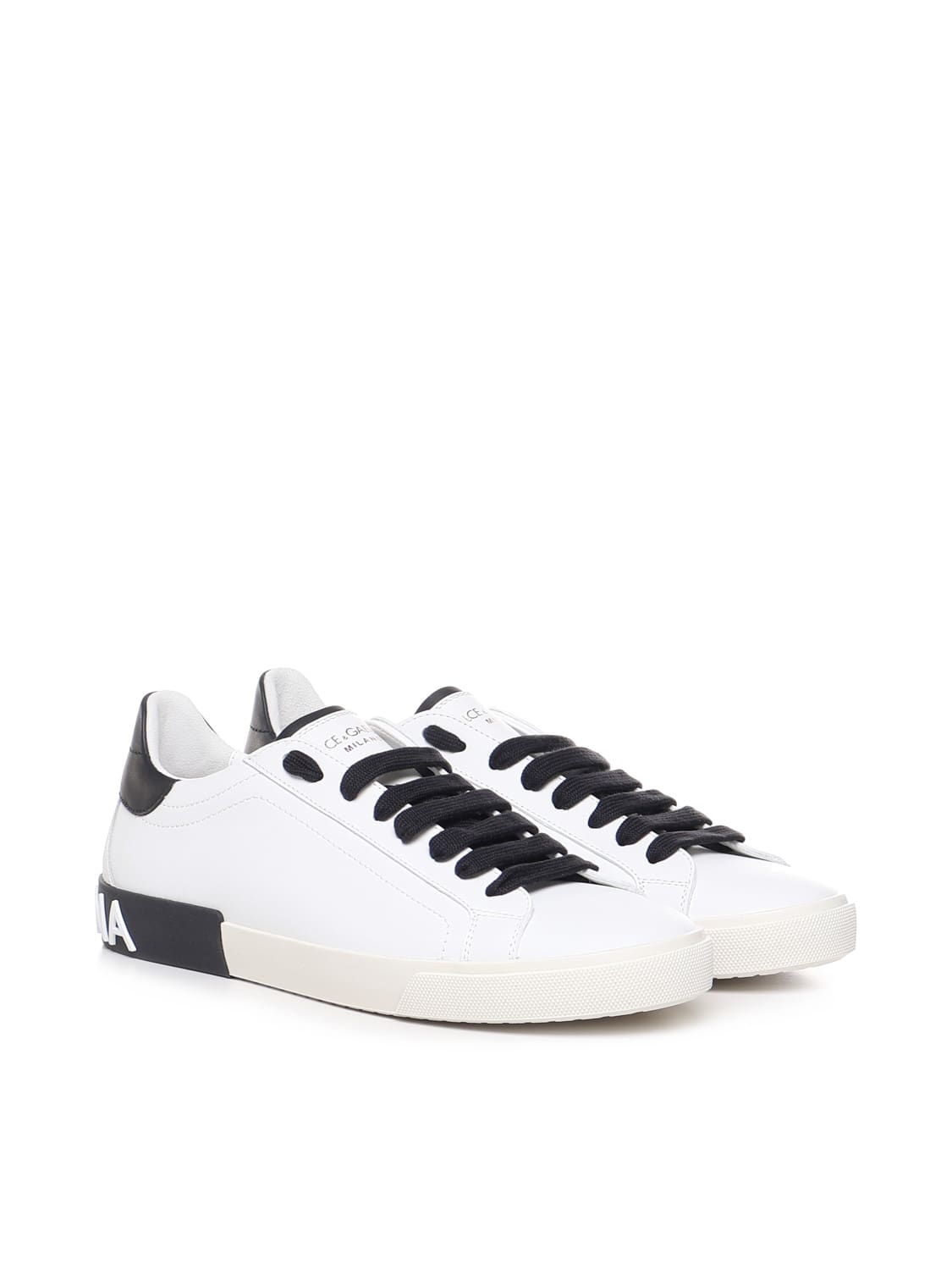 & Gabbana Portofino Sneakers In Leather In White | ModeSens