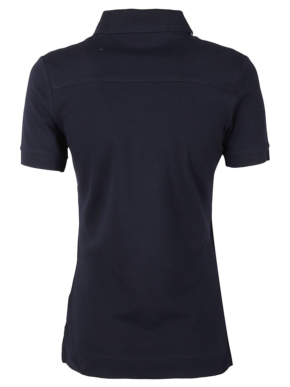 Shop Barbour Buttoned Short Sleeved Polo Shirt In Blue