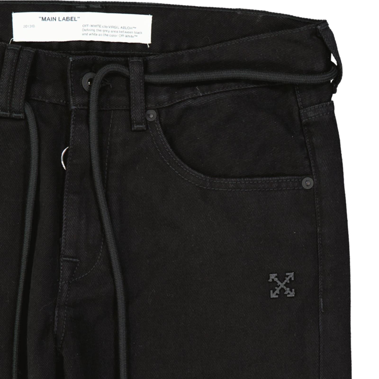 Shop Off-white Cotton Denim Jeans In Black