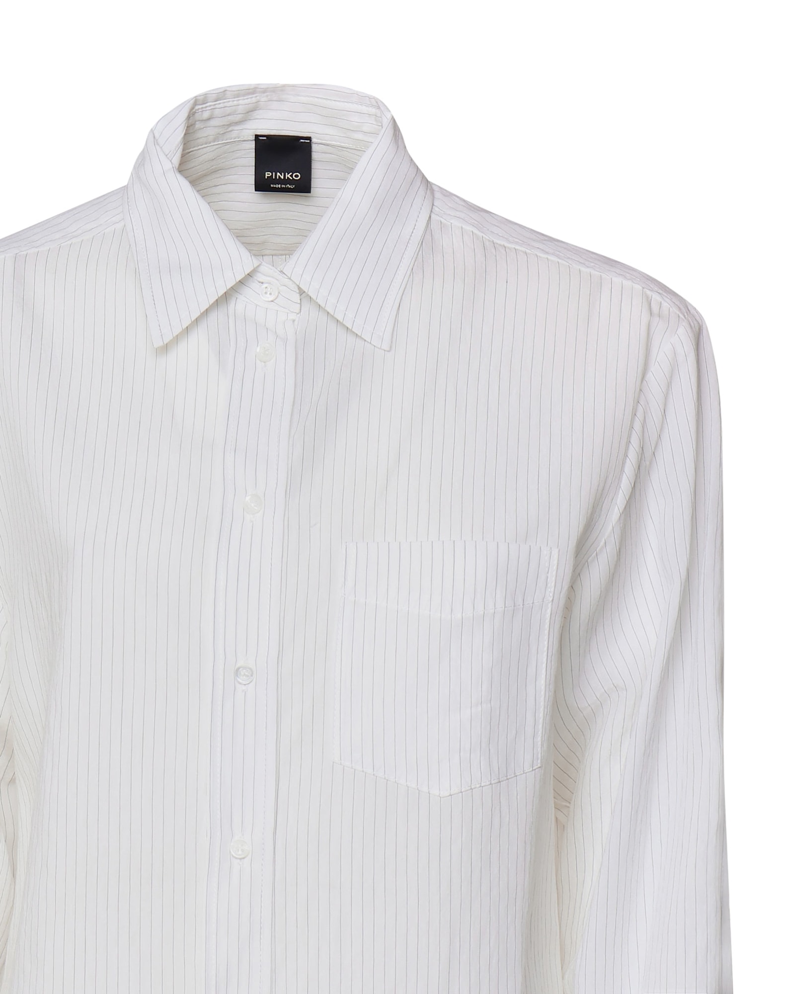 Shop Pinko Cotton Shirt In White