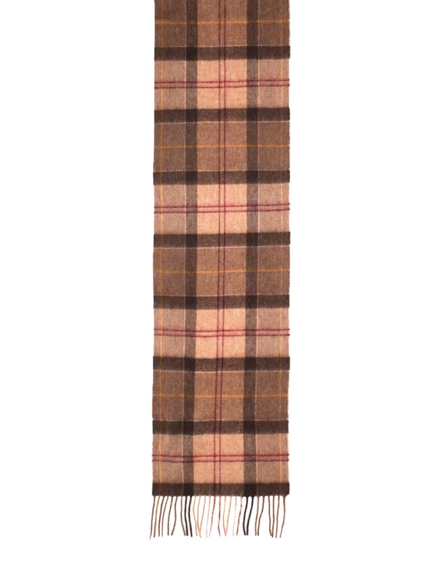 Barbour Tartan Scarf In Brown