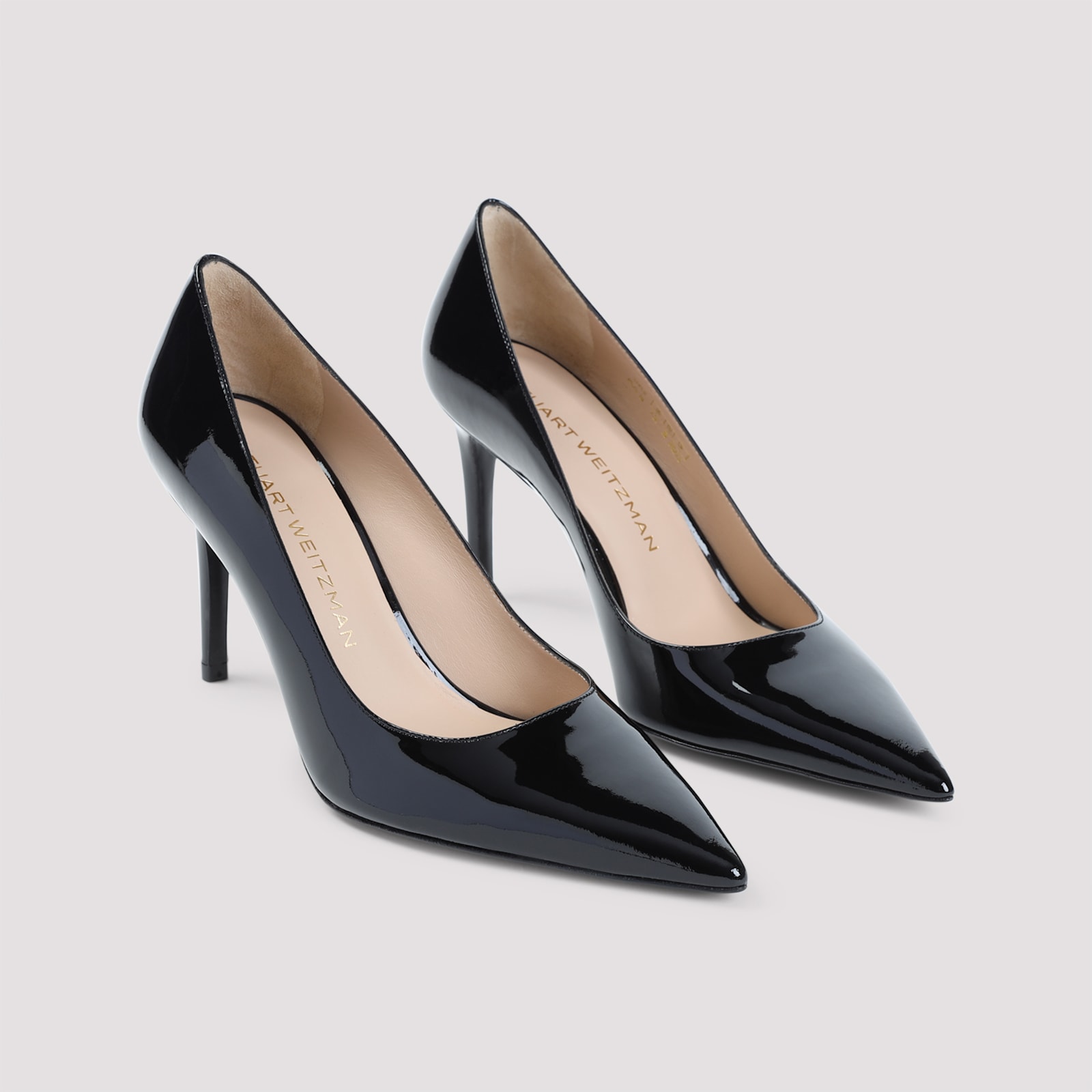 Stuart Weitzman High-shine Finish Pumps In Blk Black