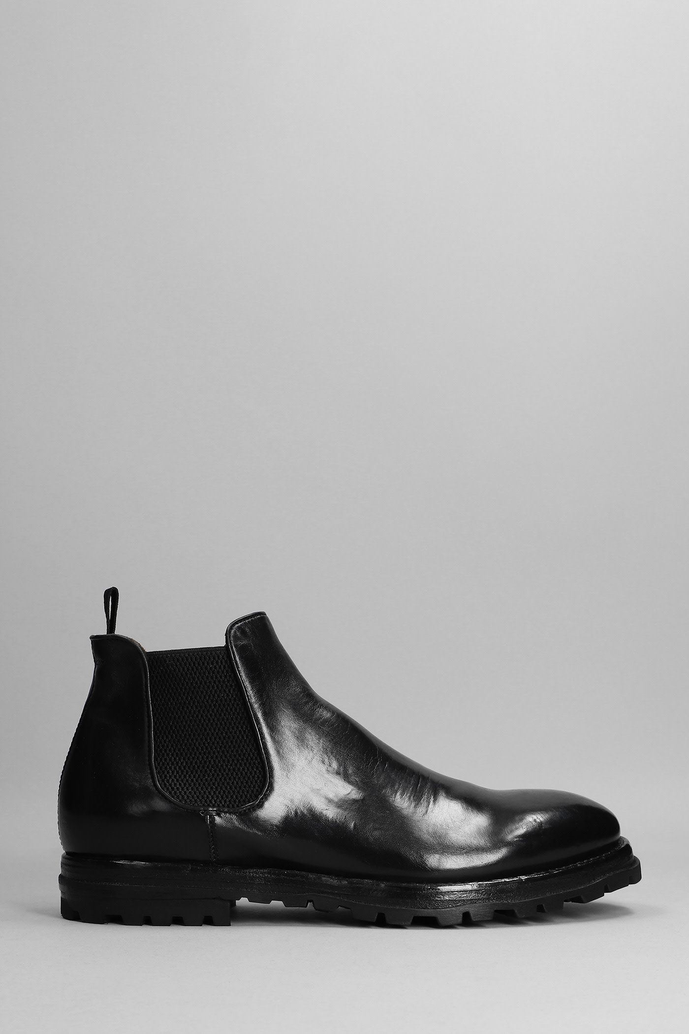 Officine Creative Vail 015 Ankle Boots In Black Leather