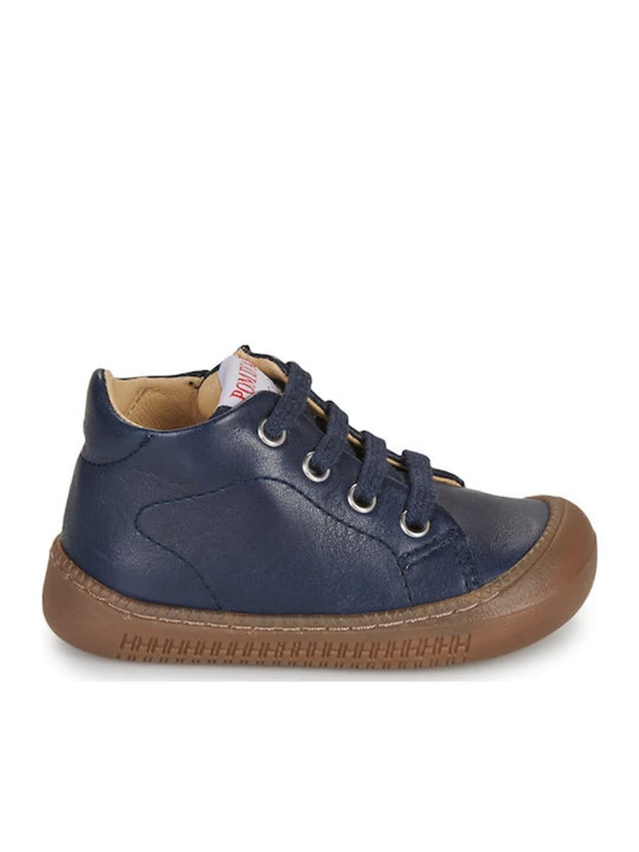 Pom D'api Lace-up Boots In Blue