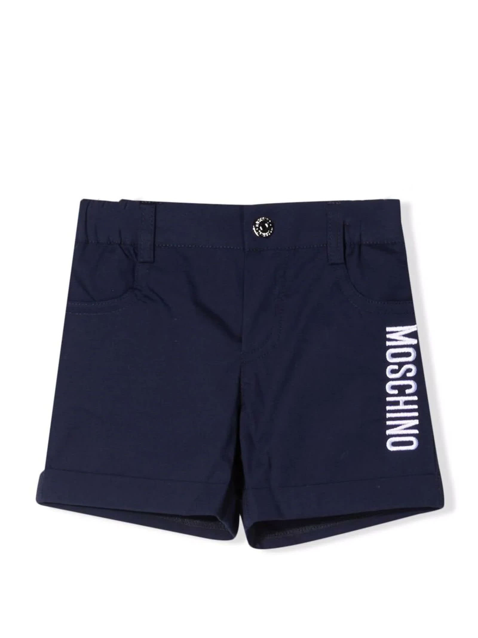 Moschino Blue Polyester Shorts