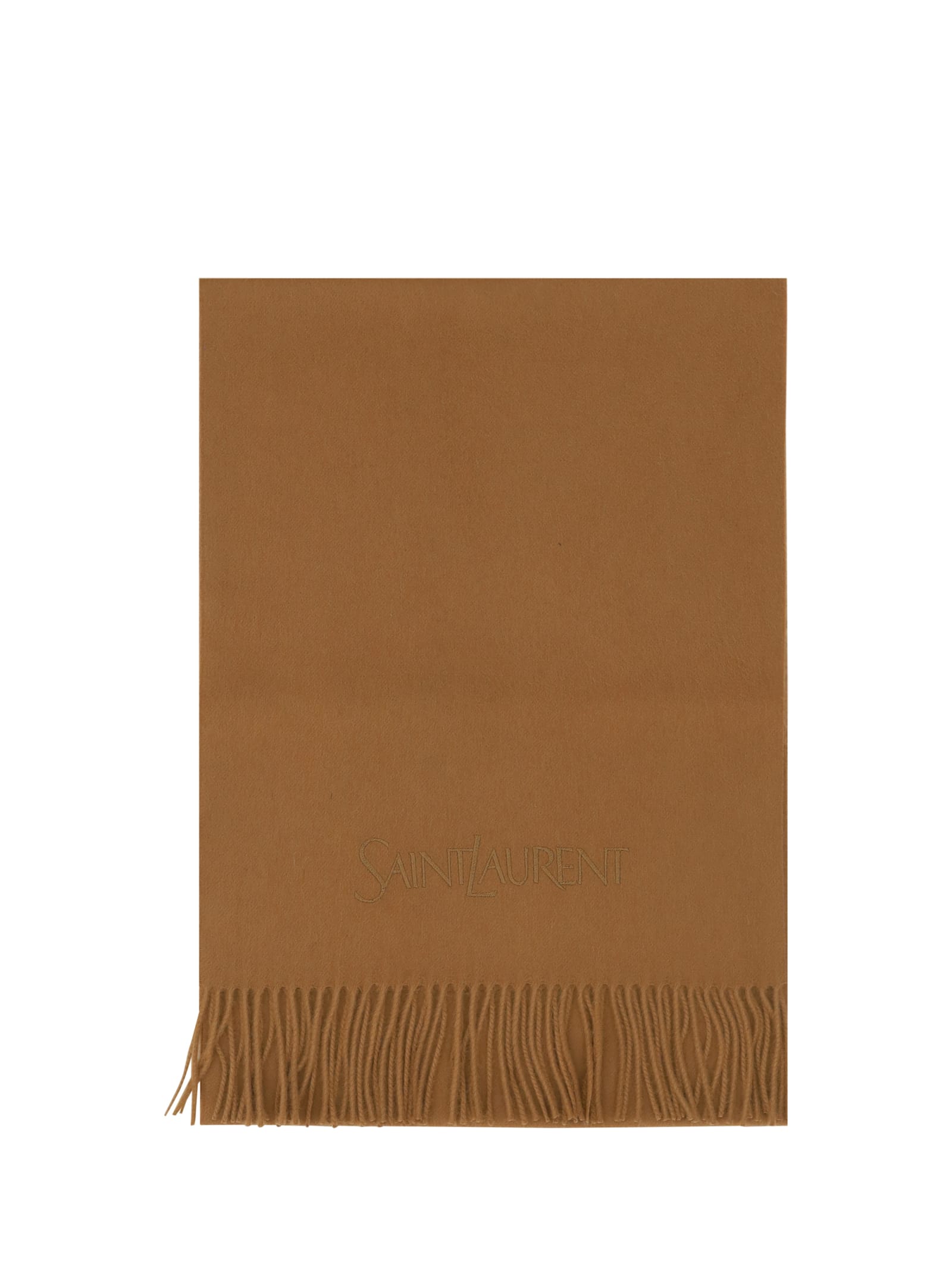 Shop Saint Laurent Scarf In Beige