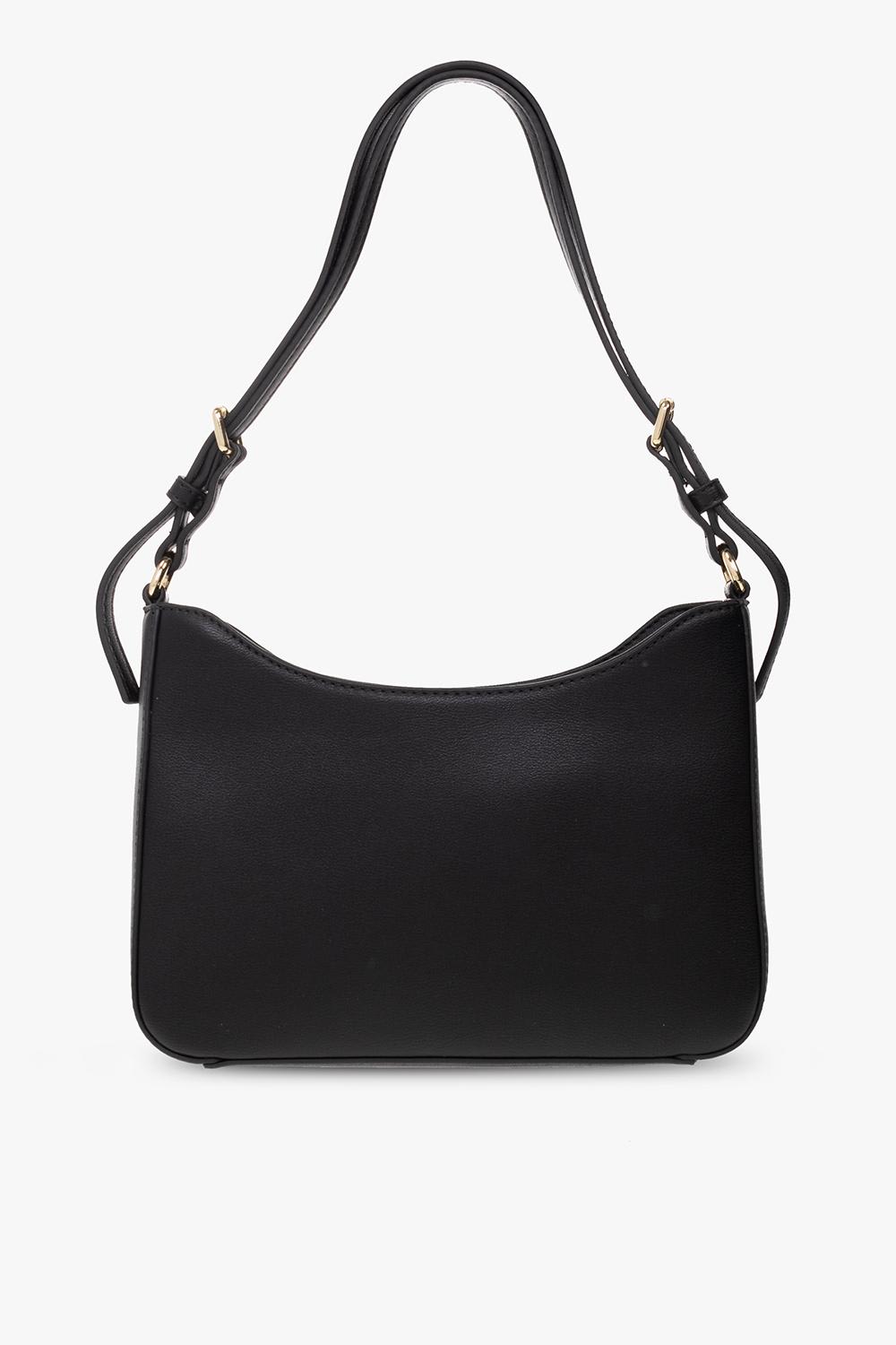 Versace Jeans Couture Shoulder Bag With Logo Couture Print In Black/gold