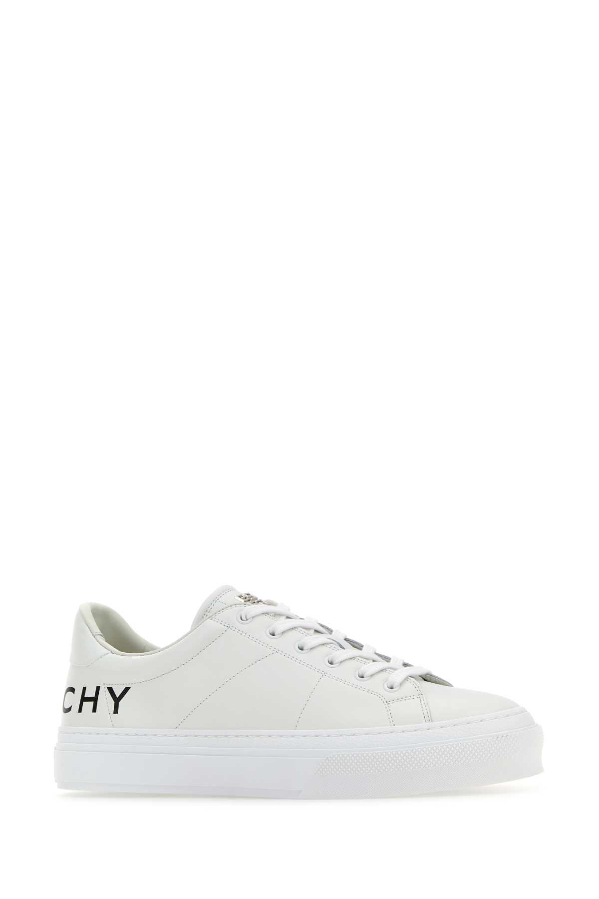 Shop Givenchy White Leather City Sport Sneakers