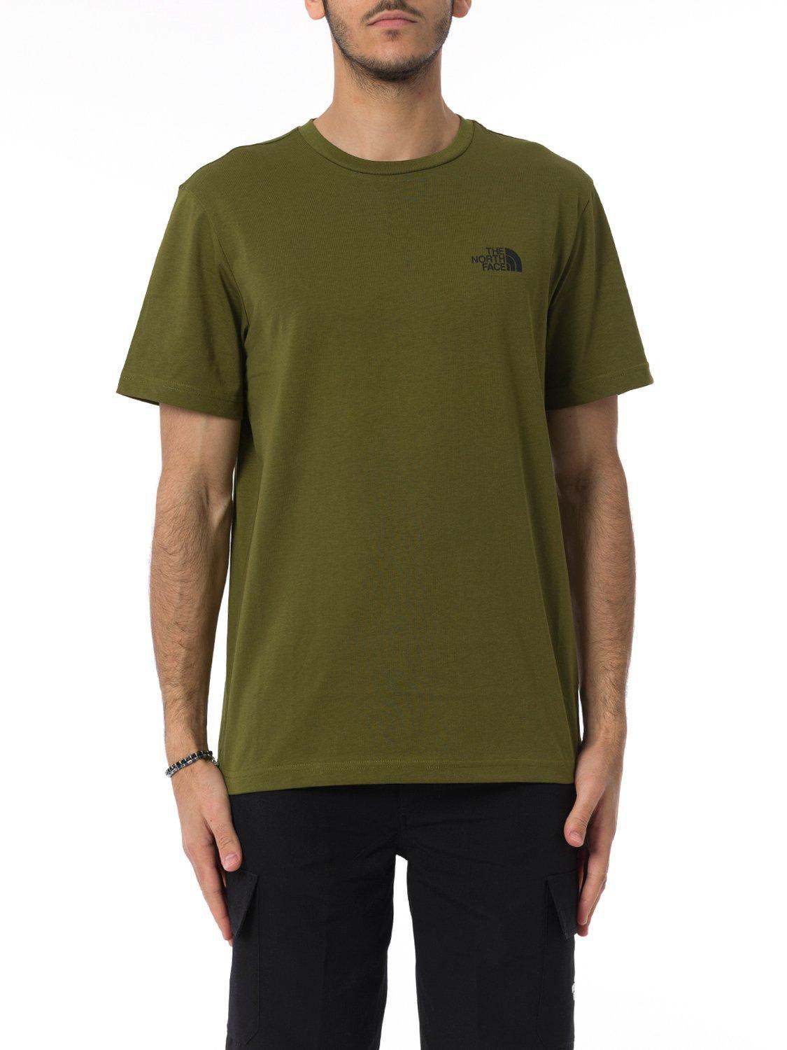 Shop The North Face Simple Dome Crewneck T-shirt In Olive