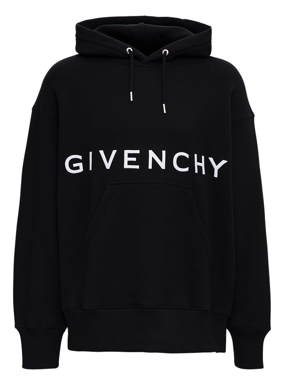 Givenchy Black Jersey Hoodie With Logo
