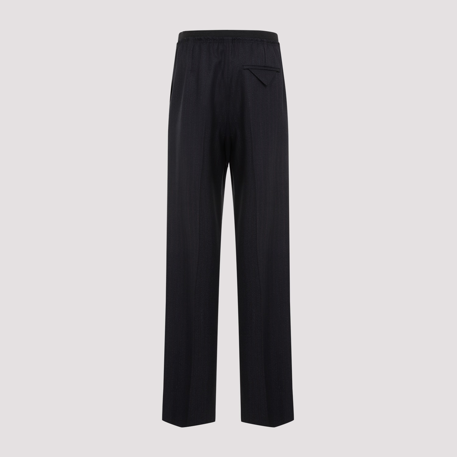 Shop Bottega Veneta Stripe Trousers In Black Blue