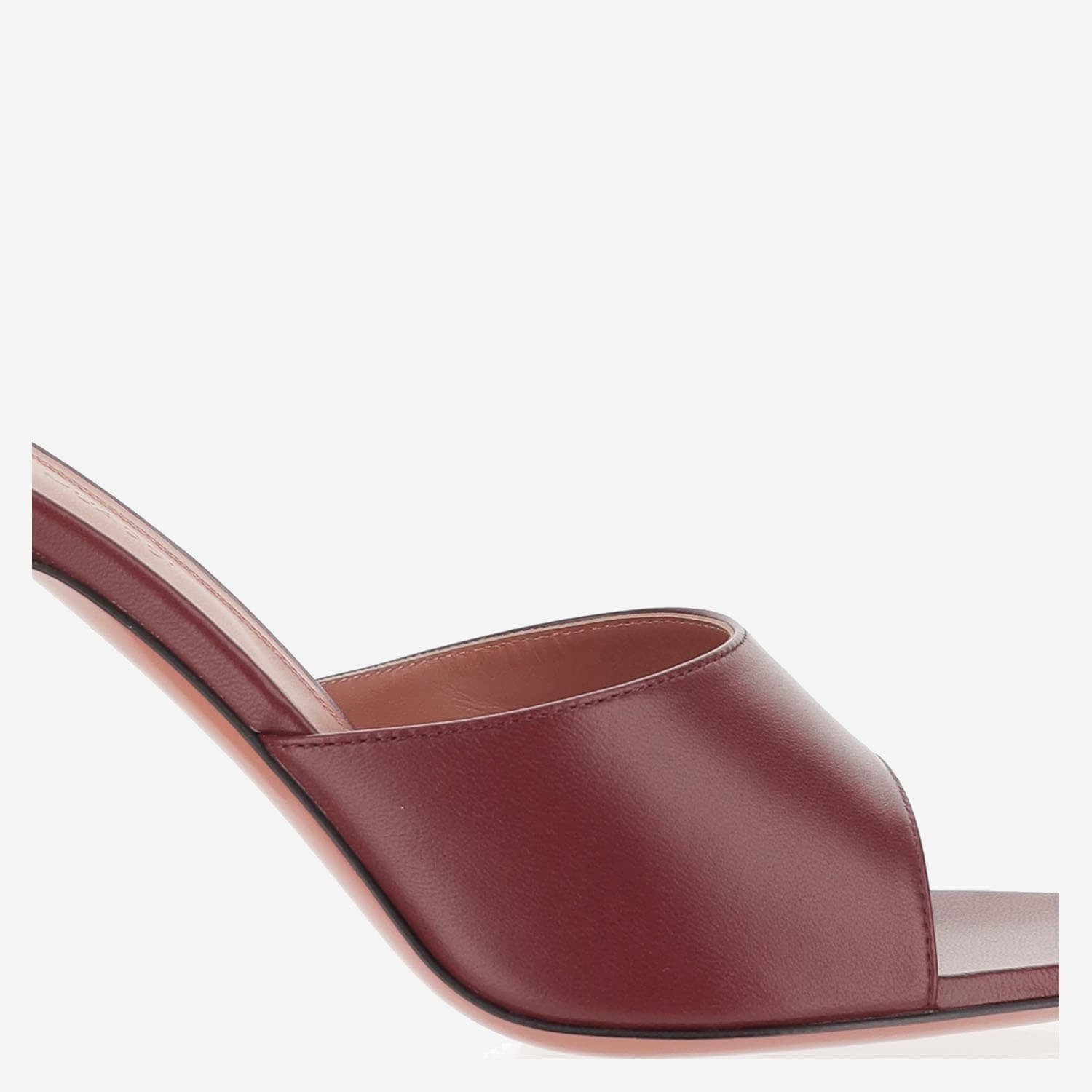 Amina Muaddi Lupita Satin-finish 100mm Mules In Burgundy