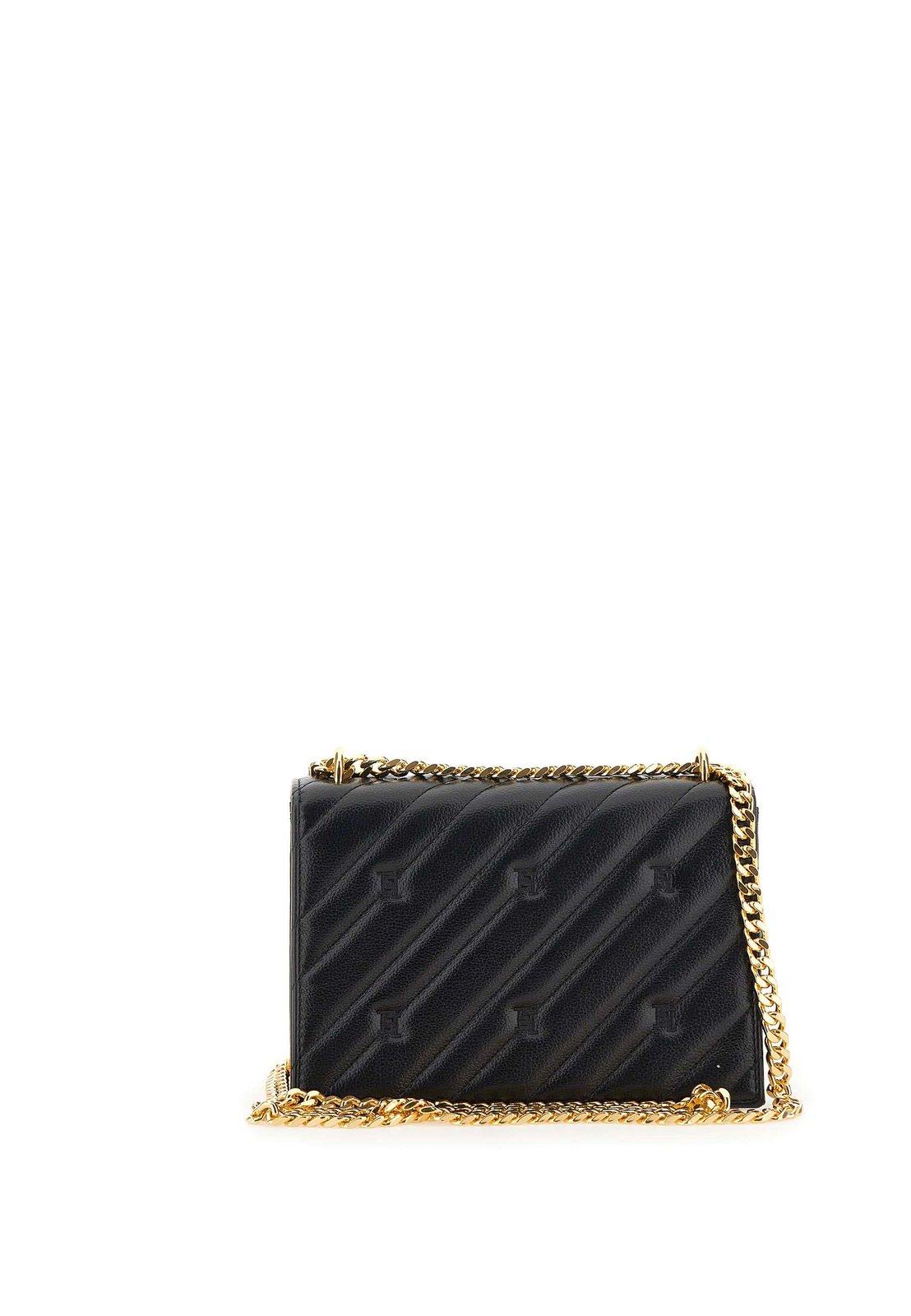 ELISABETTA FRANCHI MEDIUM QUILTED CHAIN-LINKED CROSSBODY BAG 