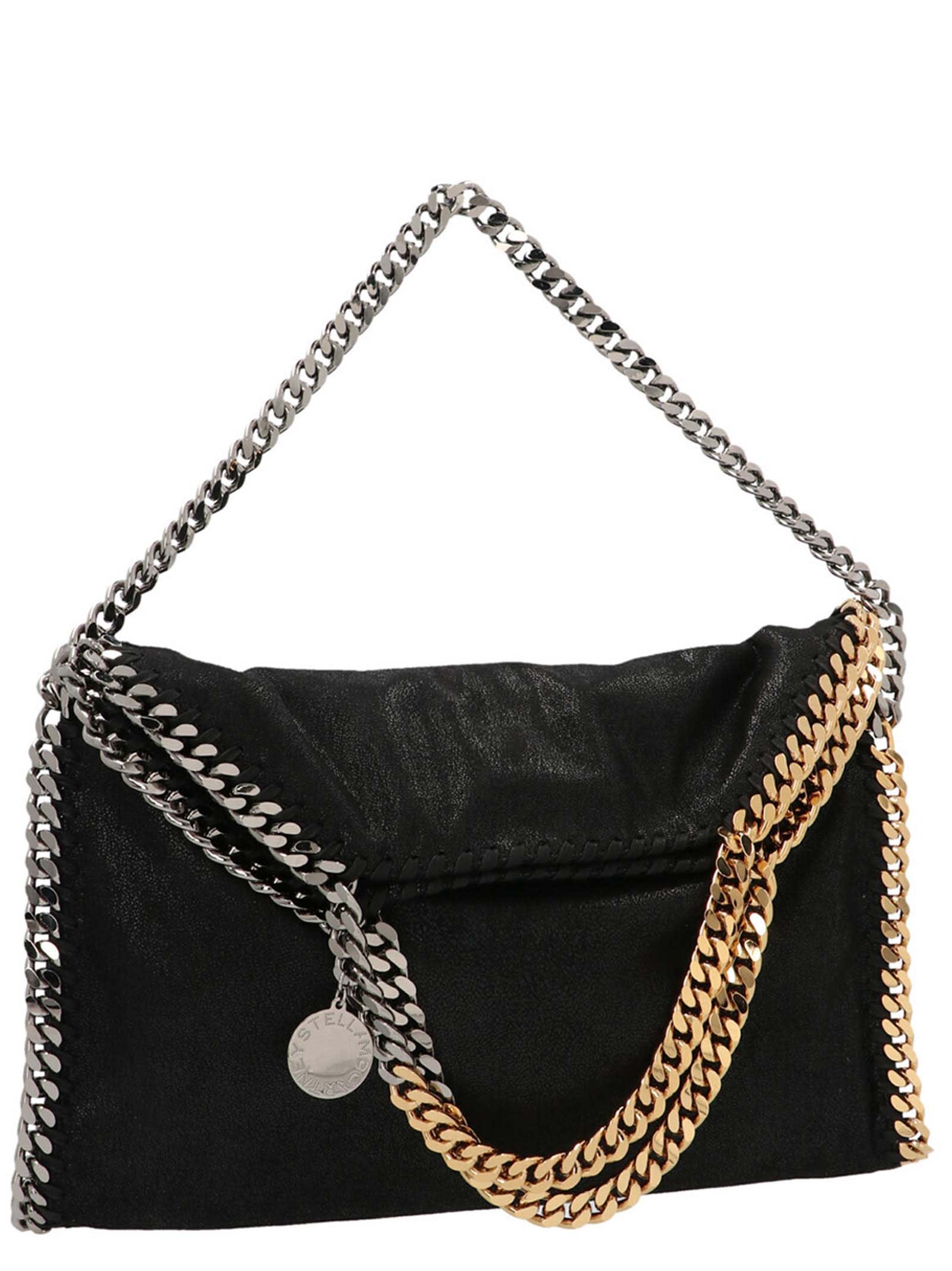 Stella Mccartney Falabella Fold Over Tote Bag In Black