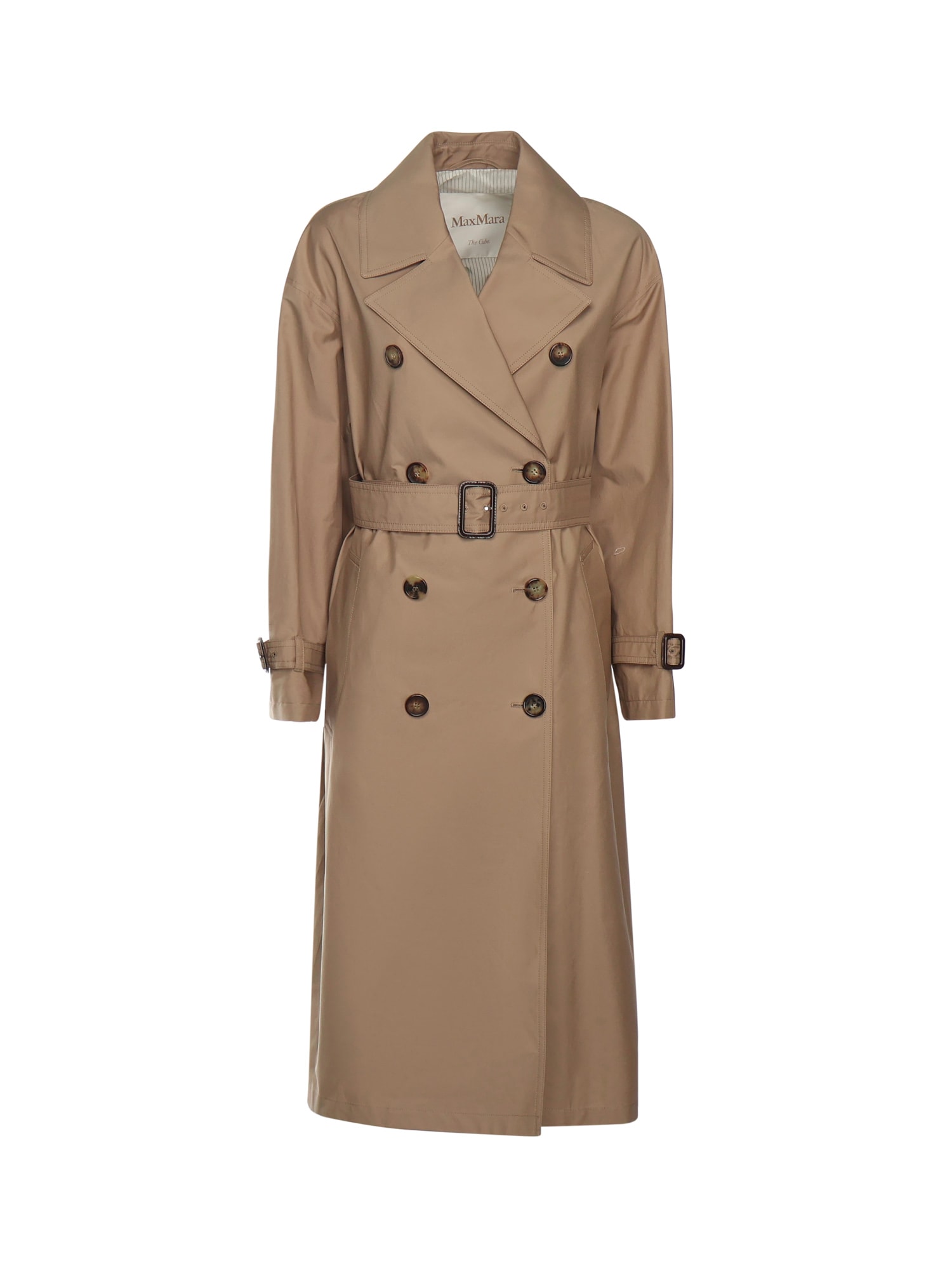 Max Mara The Cube Long Cotton Twill Trench Coat