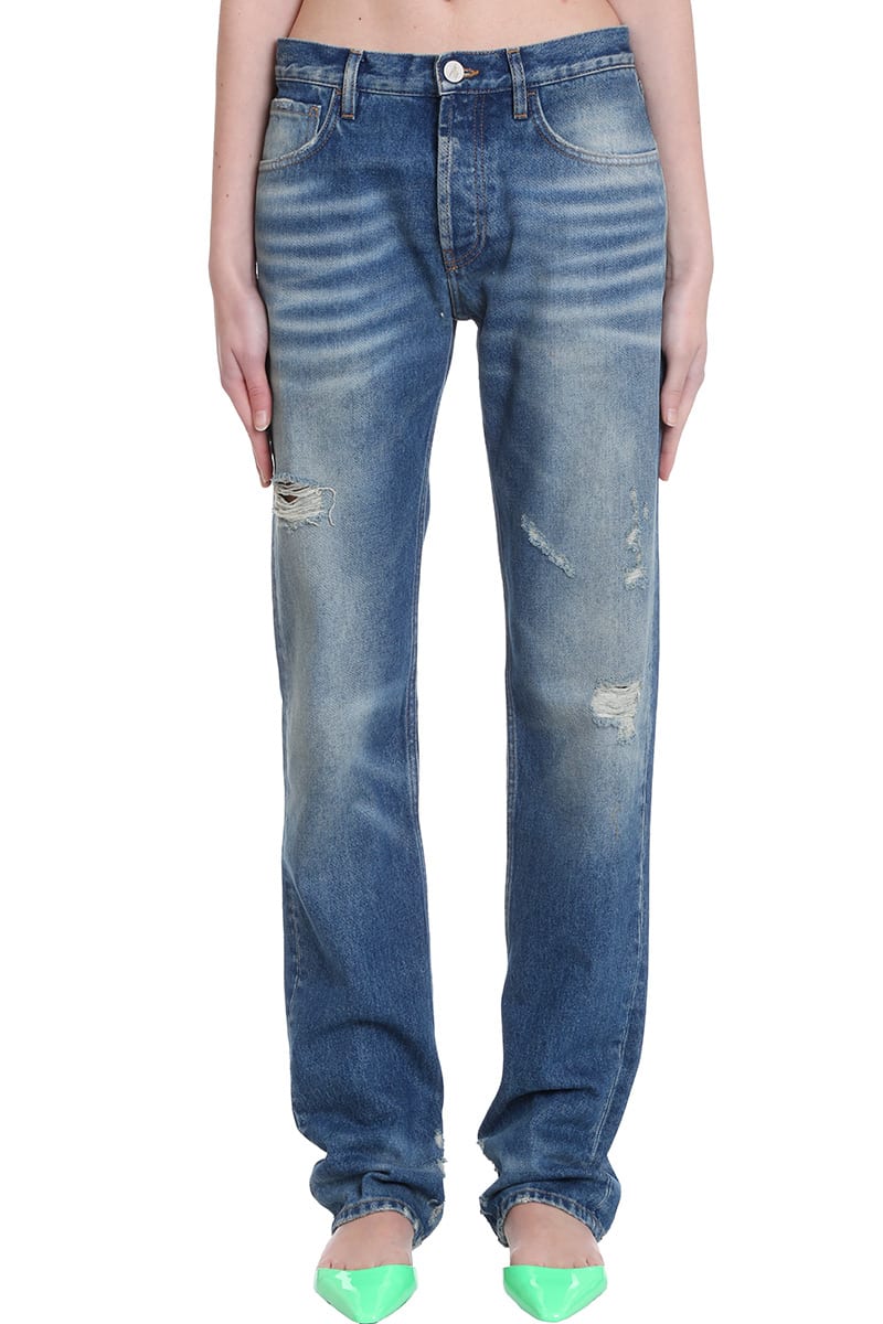 The Attico Jeans In Blue Denim