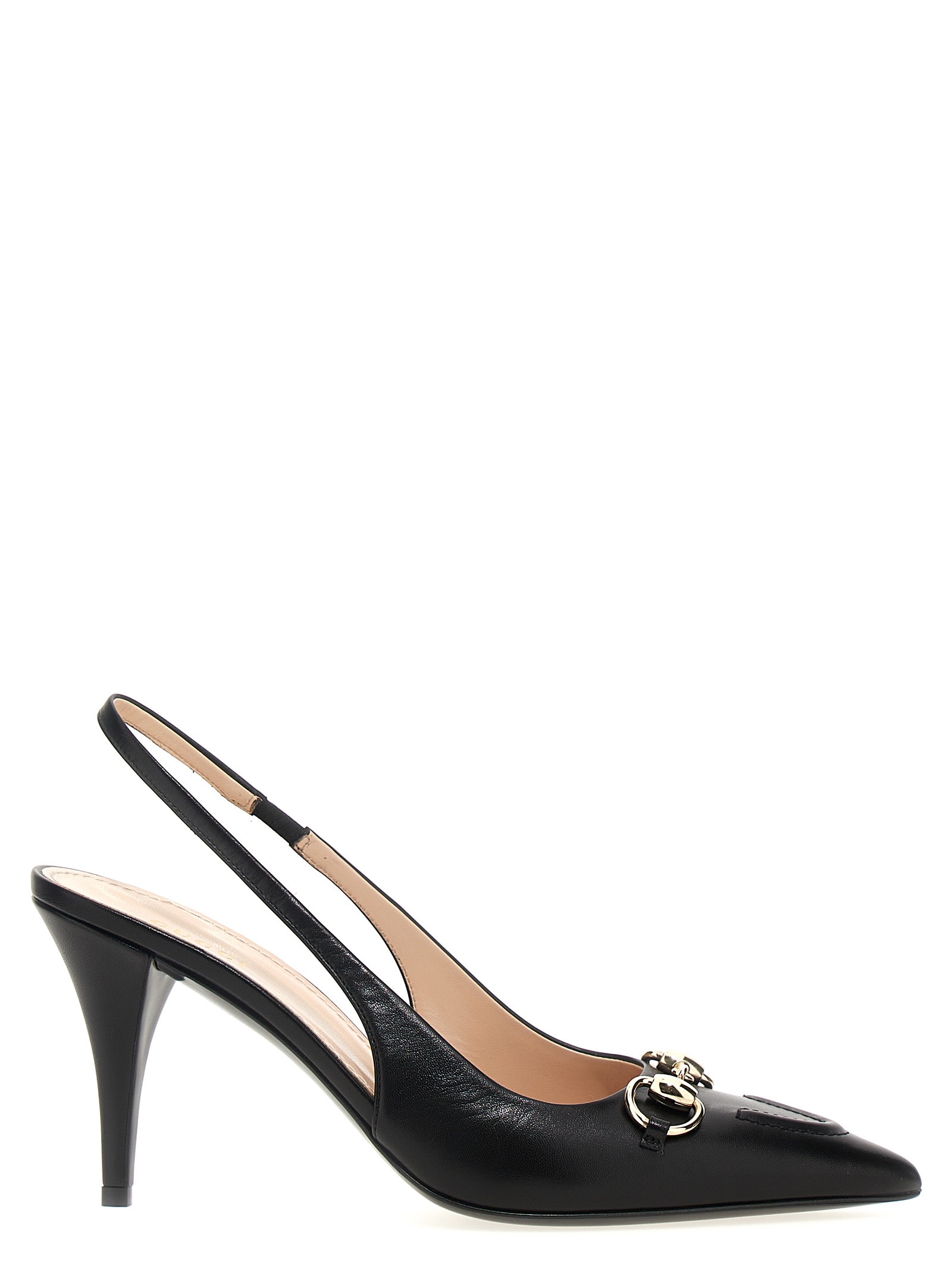 Shop Gucci Morsetto Slingback In Black