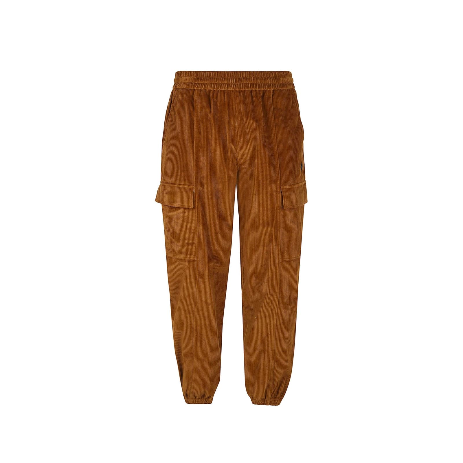Shop Marcelo Burlon County Of Milan County Of Milan Velvet Pants In Brown