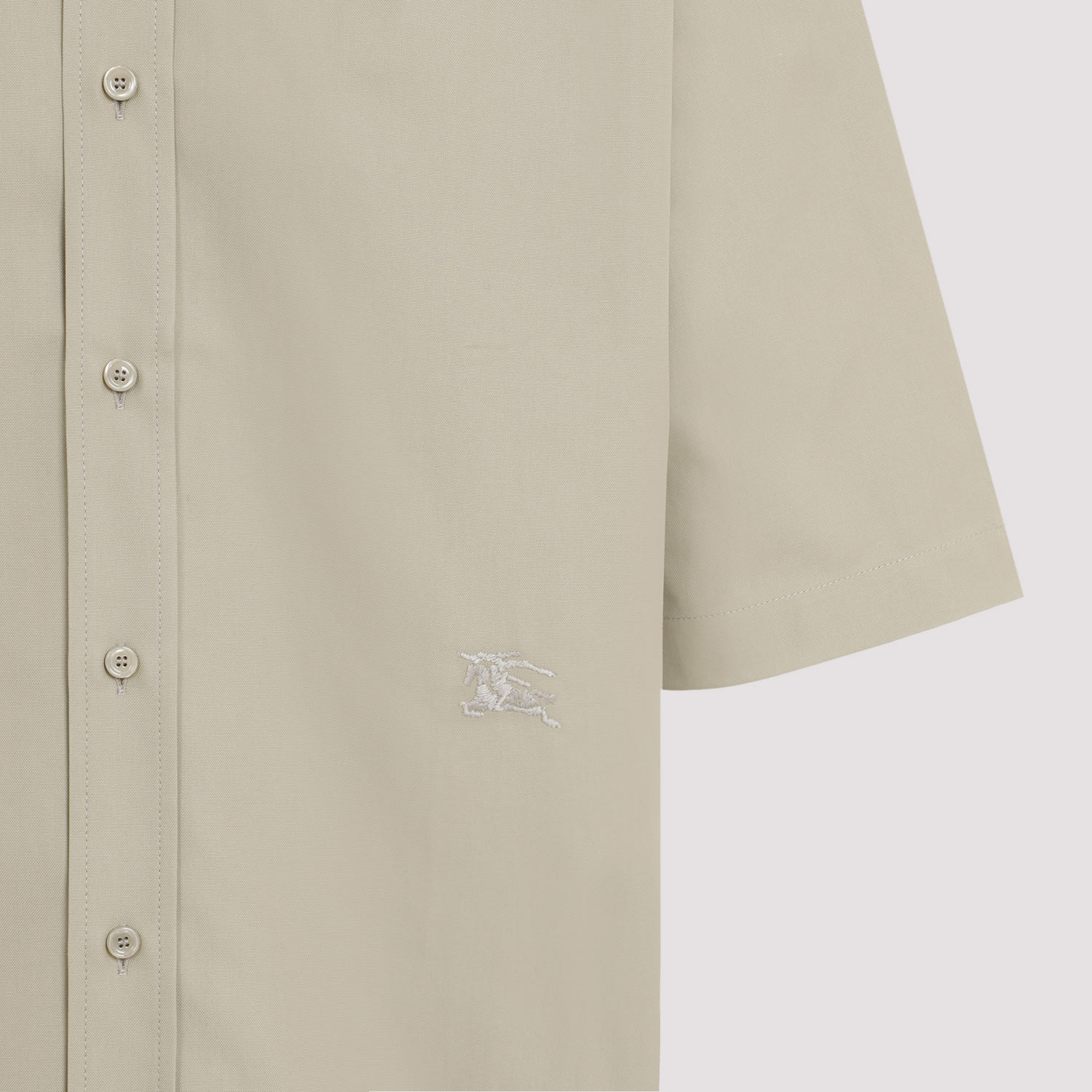 Shop Burberry Cotton Shirt In Hunter