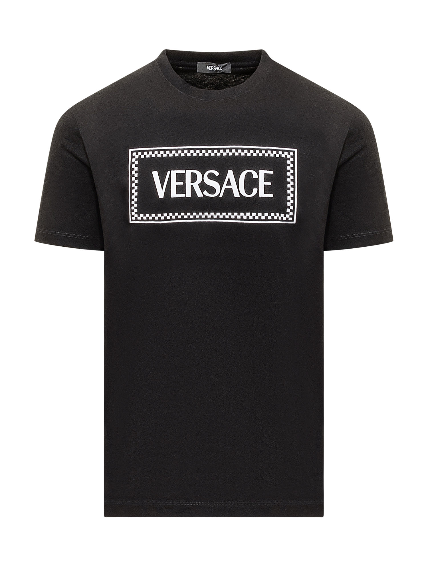 Shop Versace 90s Vintage Logo T-shirt In Nero