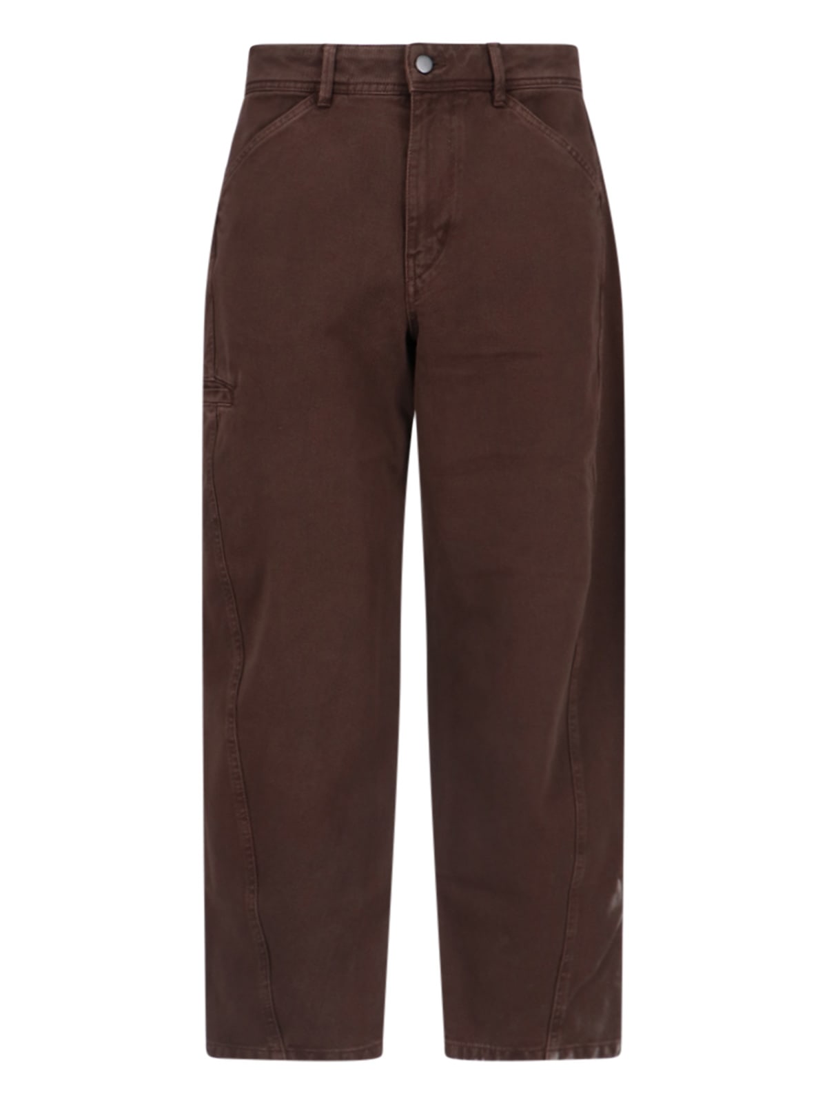 Shop Lemaire Twisted Carpenter Jeans In Brown