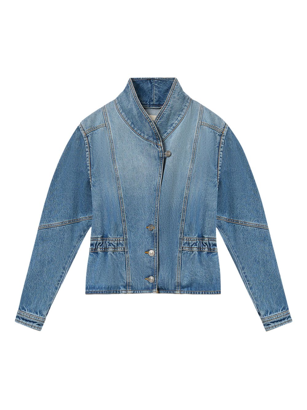 Isabel Marant Dolie Puffed-sleeve Jacket In Blue